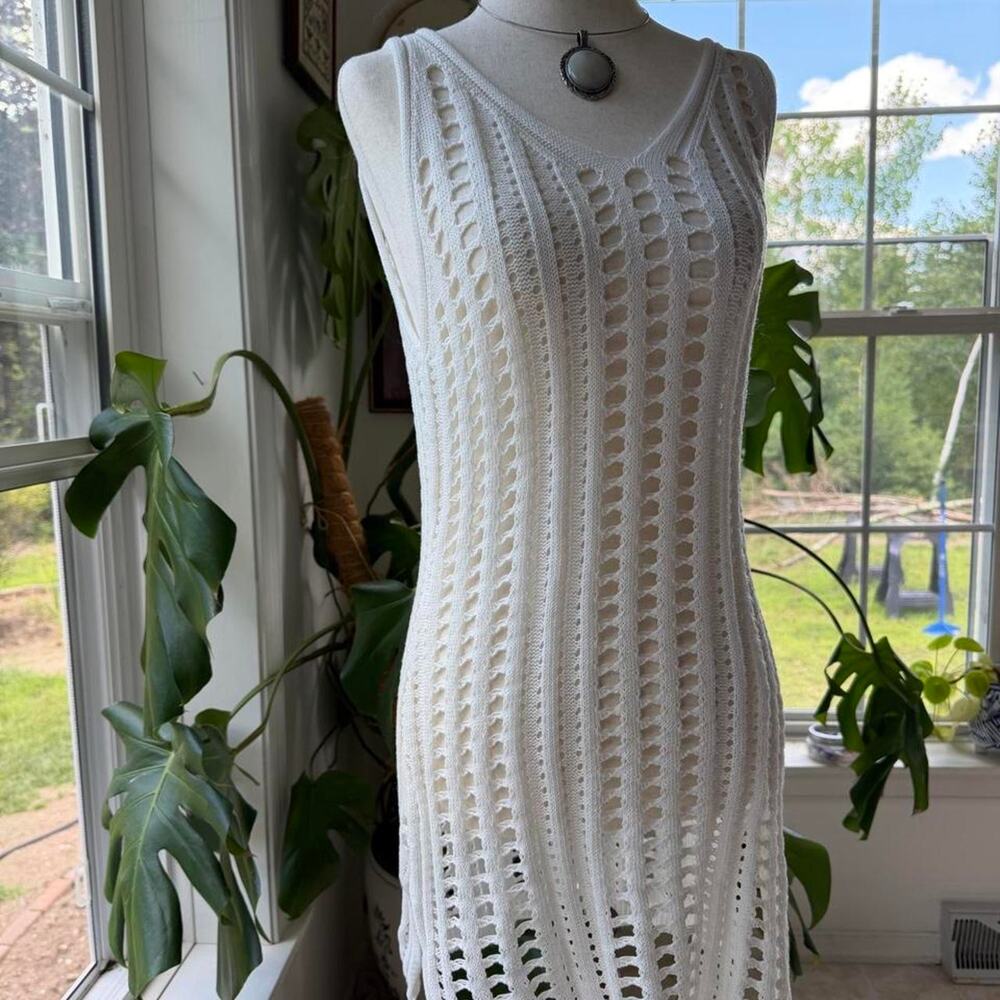 Crotchet White Bodycon Dress